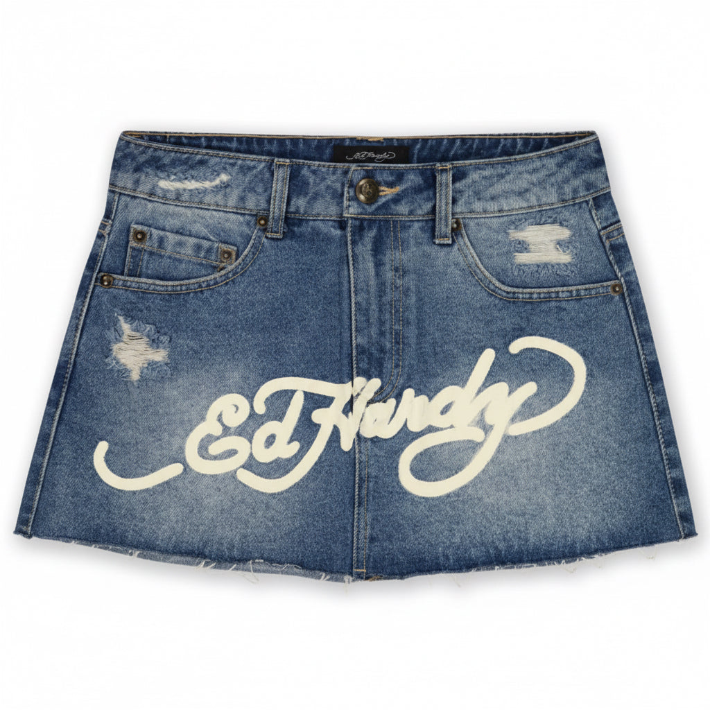 Ed Hardy Women's Denim Skirt