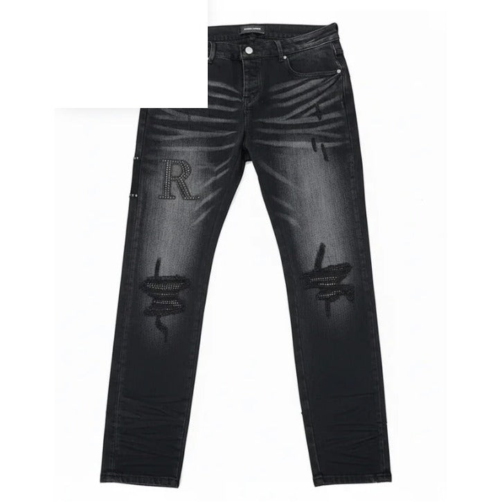 Amiri Crystal Bones Jeans