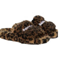 Balenciaga Leopard Print Faux Fur Slides
