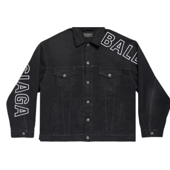 Balenciaga Outline Large Fit Jacket Sunbleached Black