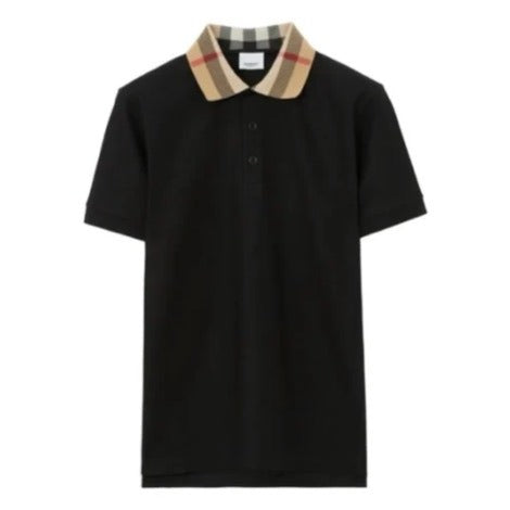 Burberry Checked Collar Polo Shirt