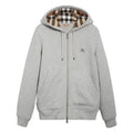 Burberry Hove Check Embroidered Logo Zip-up Hoodie
