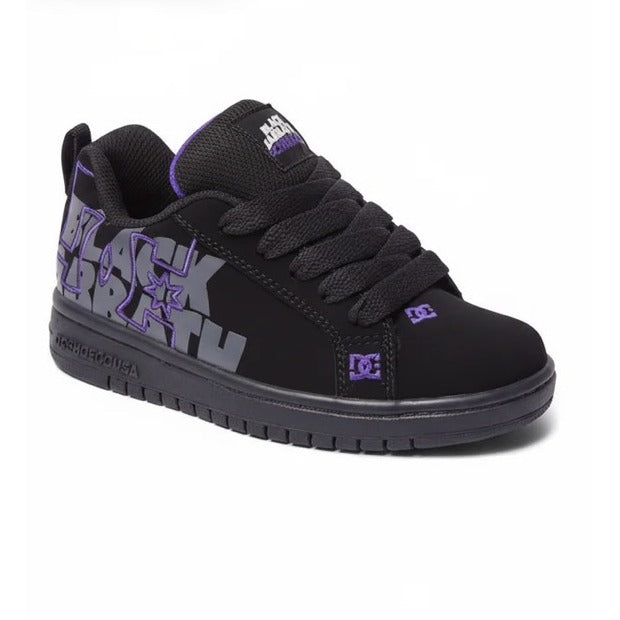 DC Court Graffik Shoes (Black Sabbath Purple)