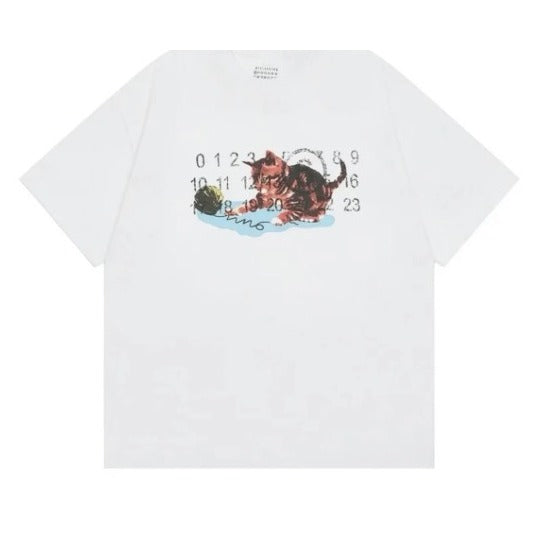 Maison Margiela MM6 Kitten Number Logo T-shirt